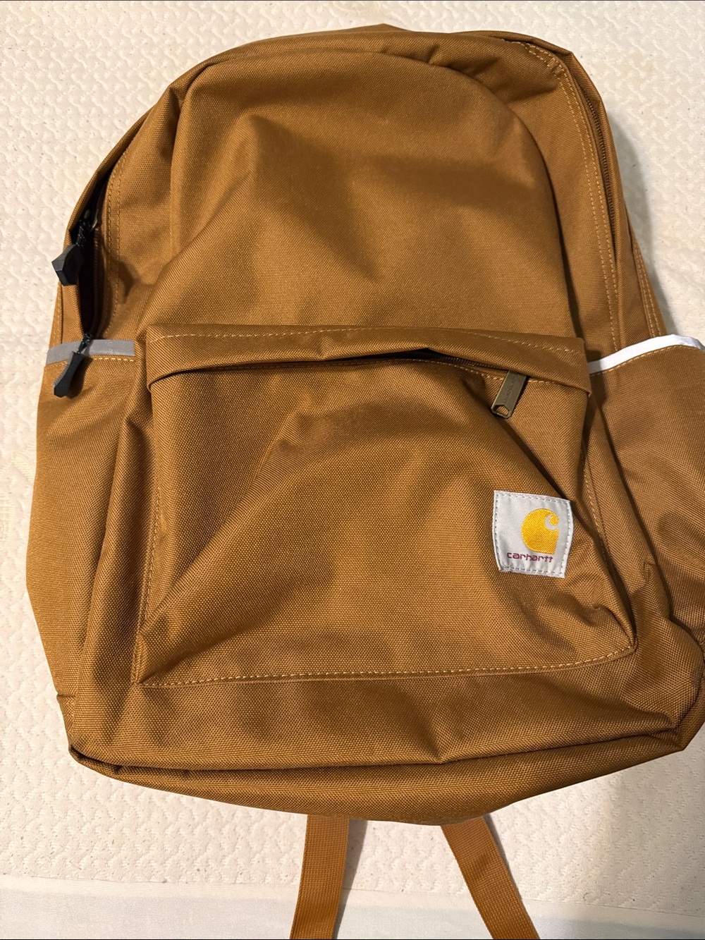Carhartt Brown/Tan Canvas Backpack with Front Pocket